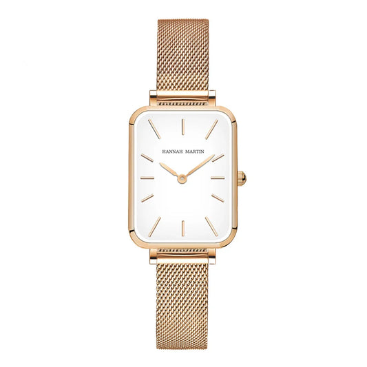 Relógio Fino em Aço Inoxidável Dourado fundo branco