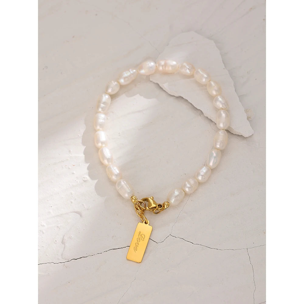 Pulseiras de Pérolas - Aço inoxidável