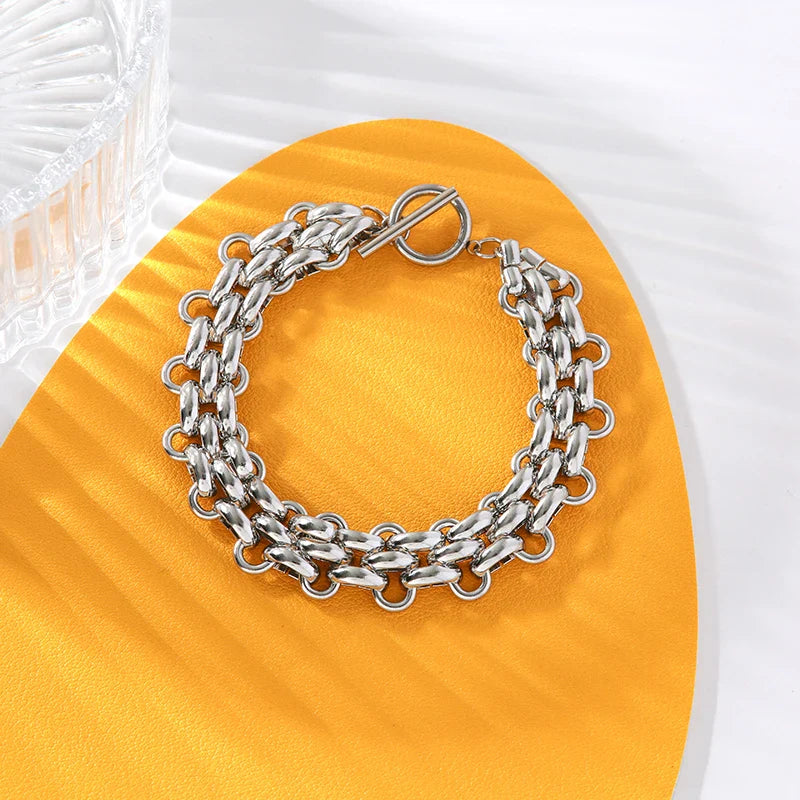 Pulseira Maxi em Aço Inox