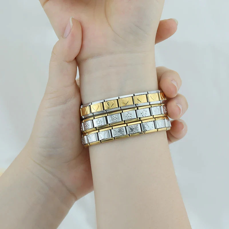 Pulseira Italiana Original em Aço Inoxidável