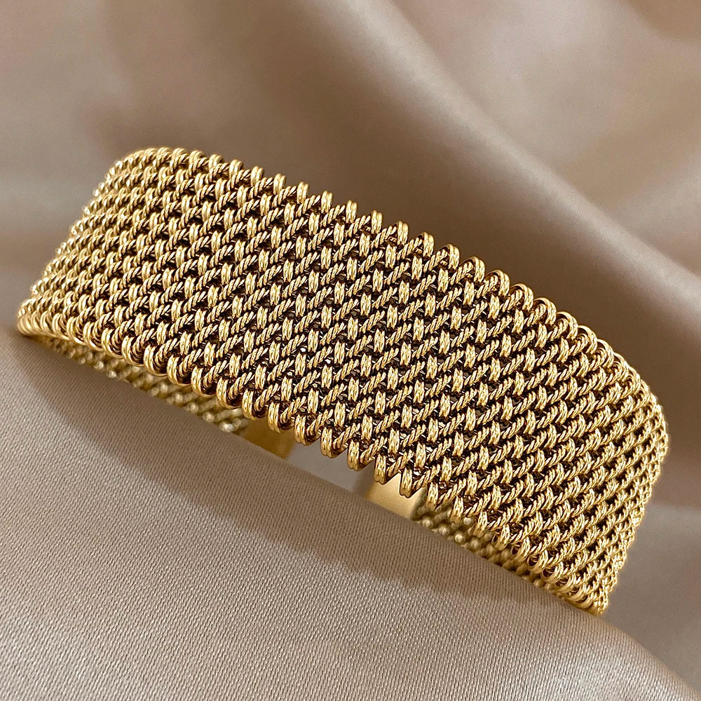 Pulseira de Malha de Aço