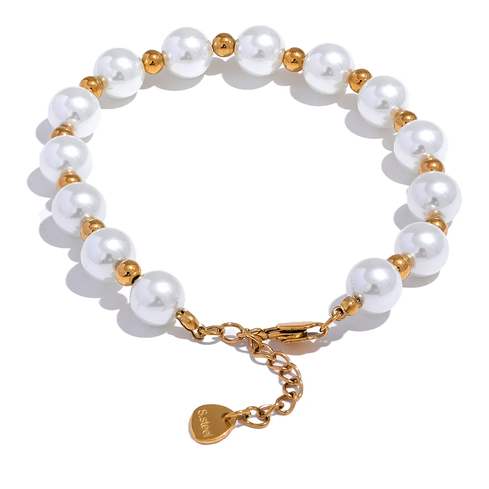 Pulseira de Pérolas - Aço inoxidável