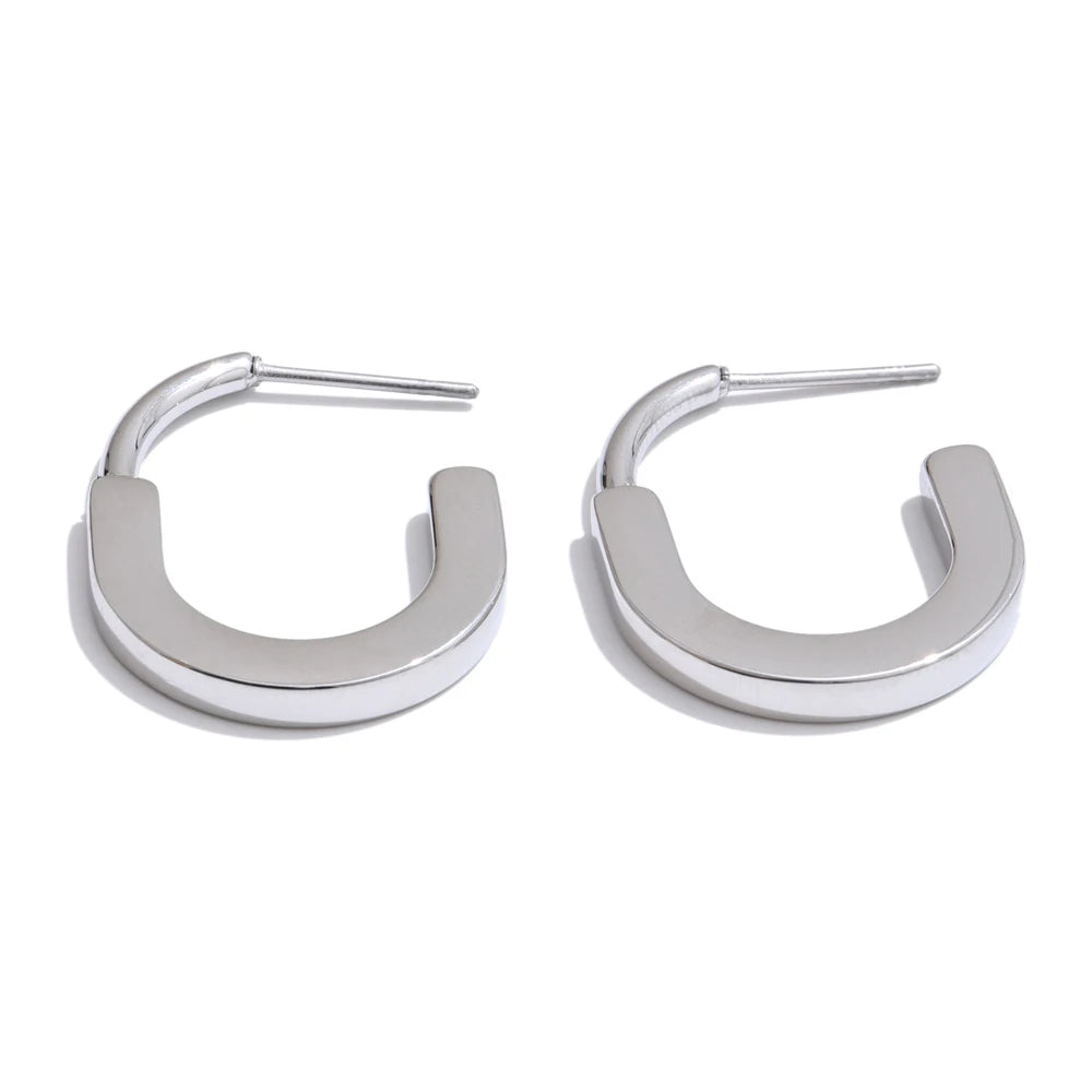 Brincos U-Shape - Aço inoxidável
