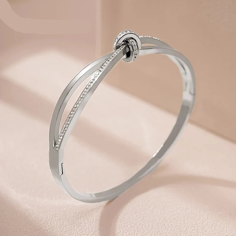 Pulseira Glamorosa em Aço Inoxidável