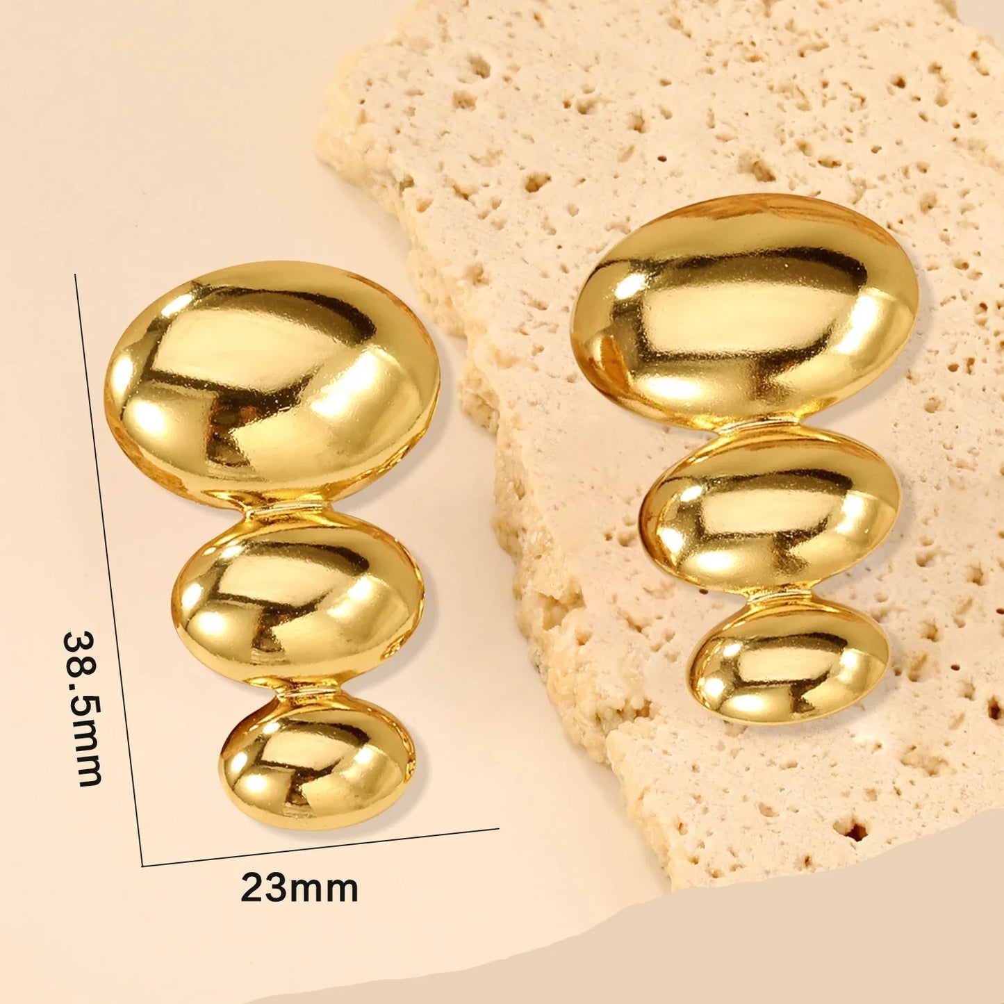 Brincos Multicamadas em Aço Inox