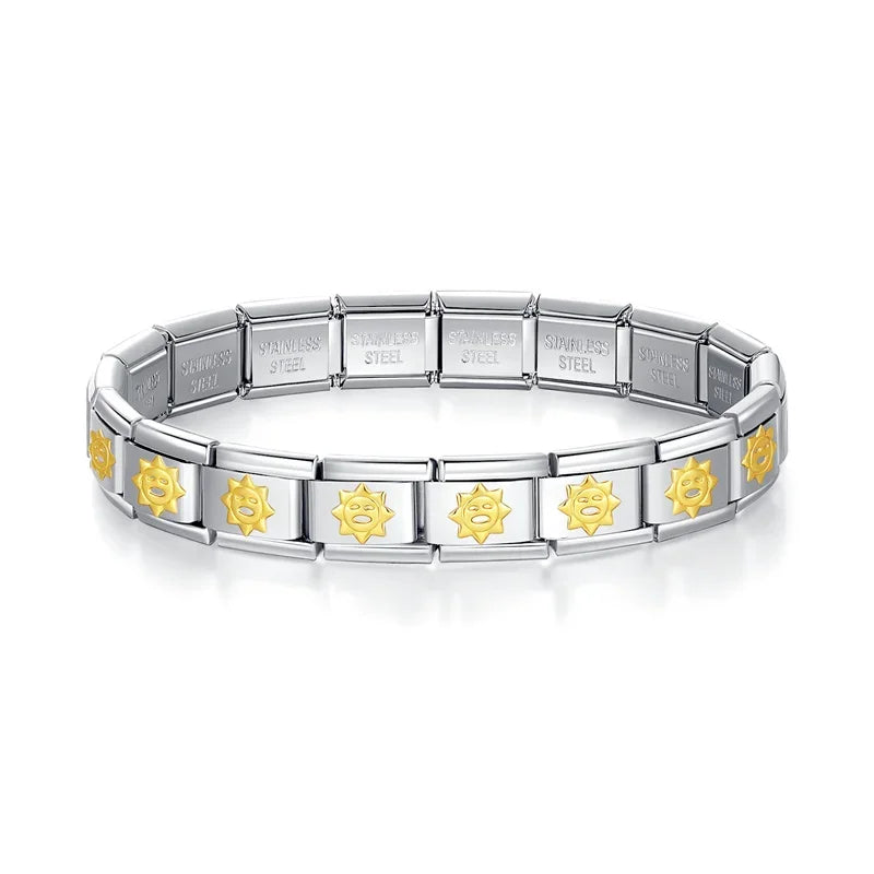 Pulseiras em Aço Inoxidável de Estilo Italiano Sol