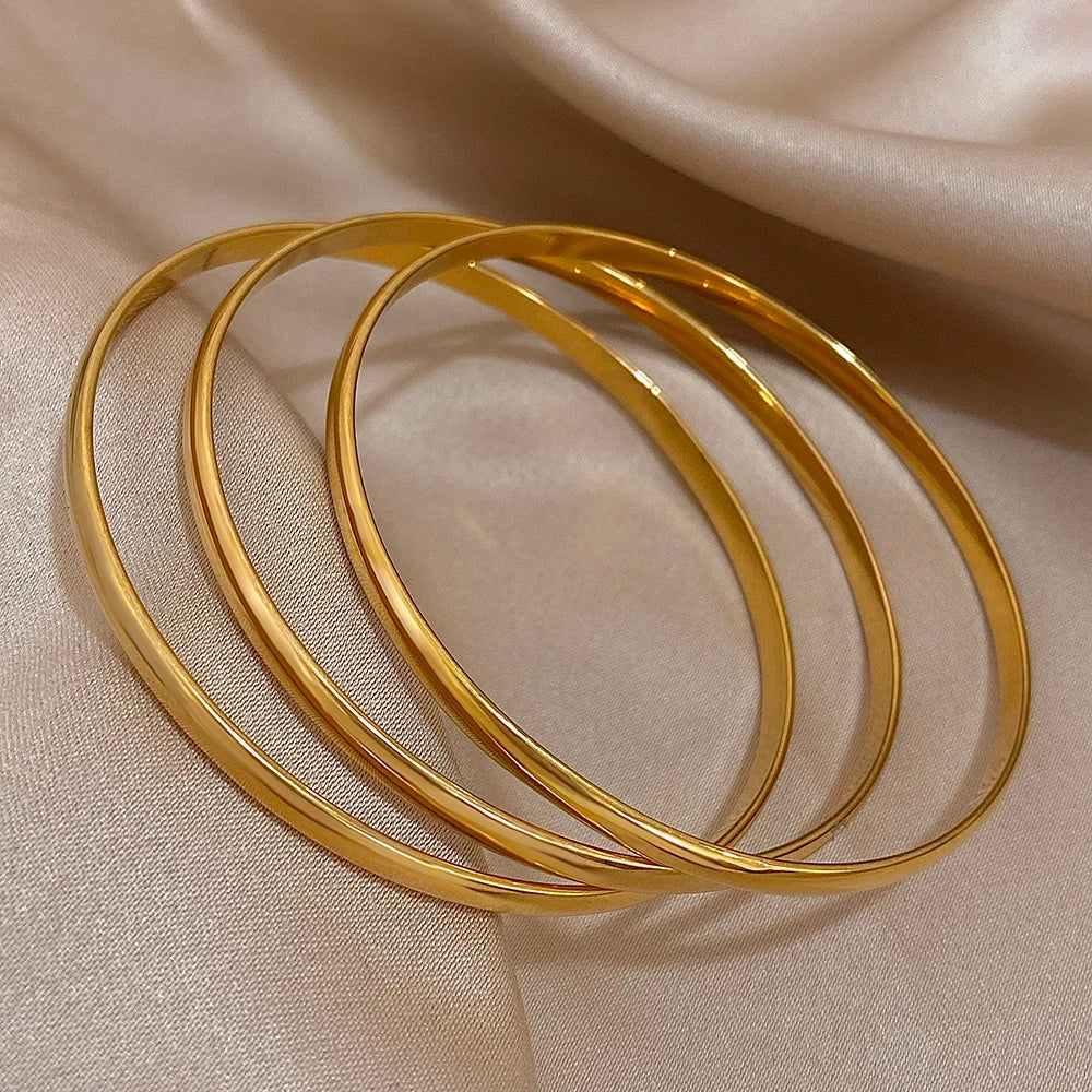 Conjunto de Pulseiras Rígidas Finas