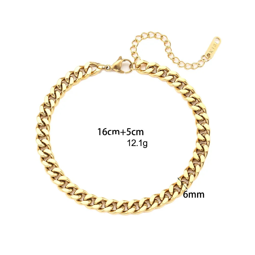 Pulseiras de Corrente em Aço Inoxidável