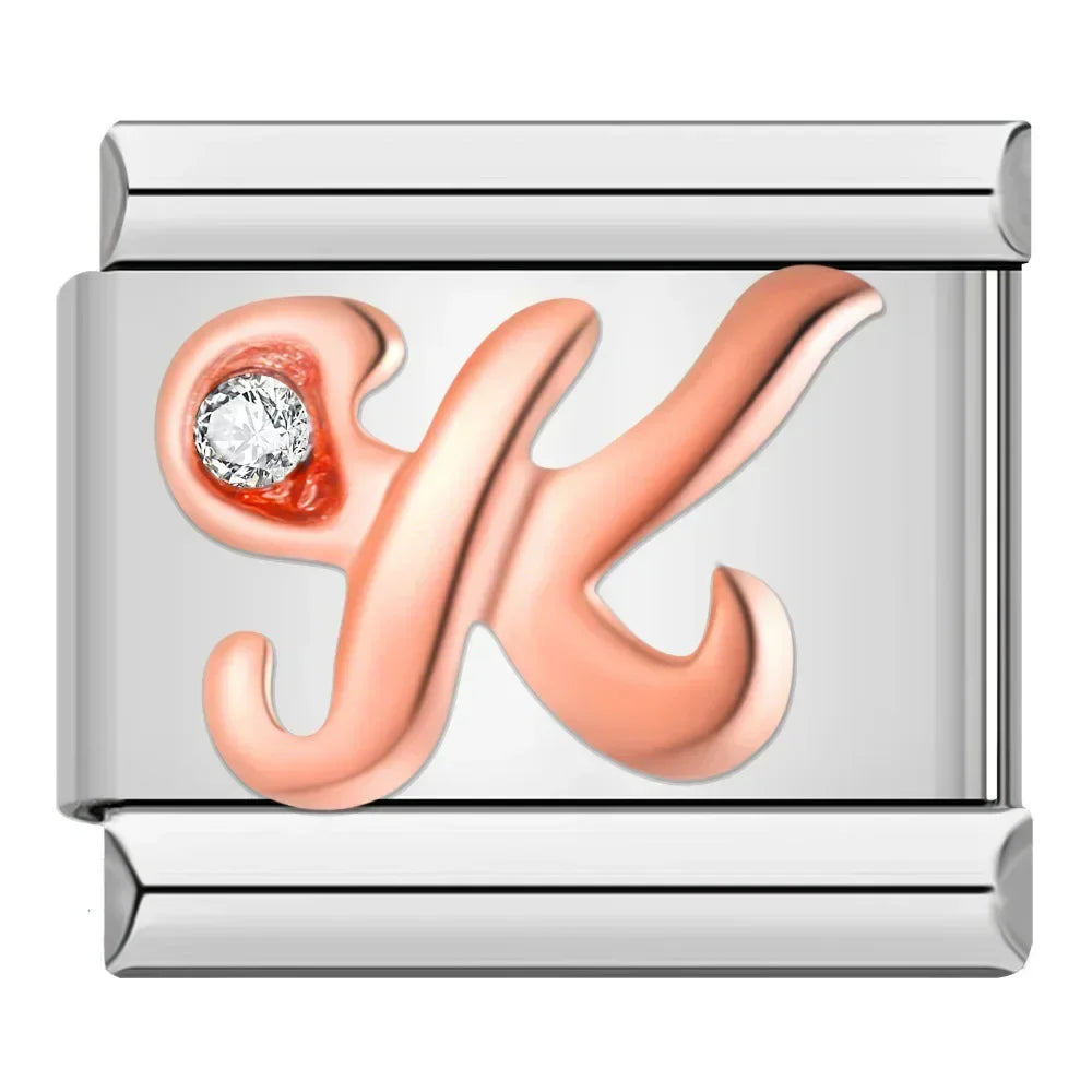 Charms Letras Pulseira Italiana K
