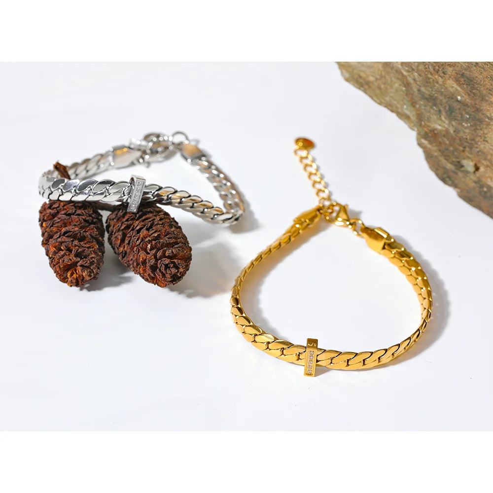 Pulseira de Corrente - Aço inoxidável