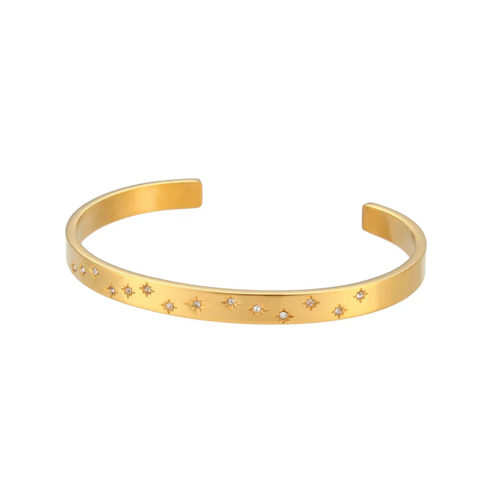 Pulseiras Clássicas em Aço Inoxidável Brilho Intenso
