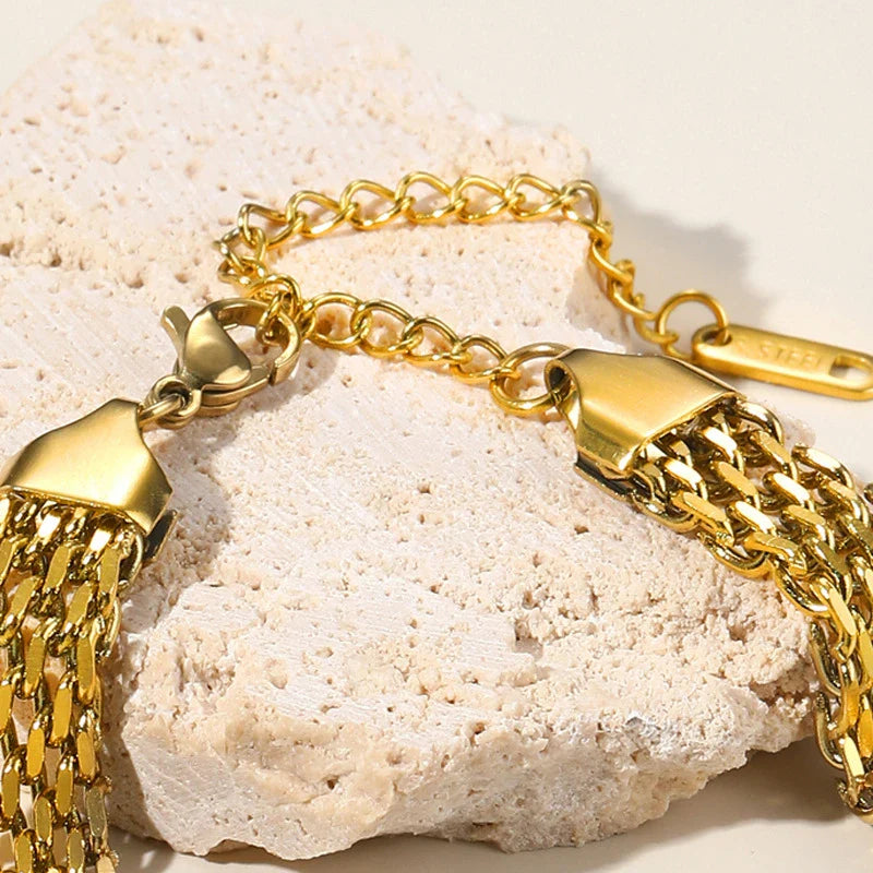 Pulseira de Malha de Aço
