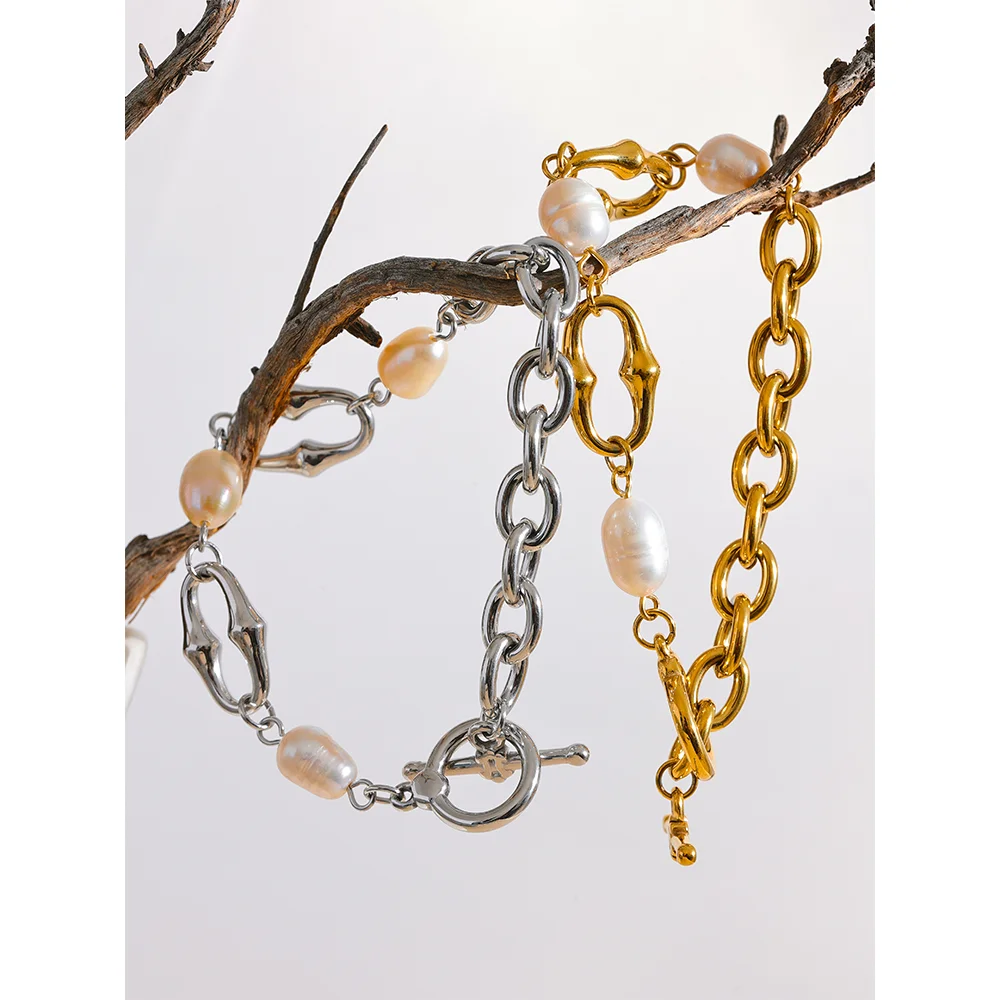 Pulseira de Corrente Elos - Aço inoxidável