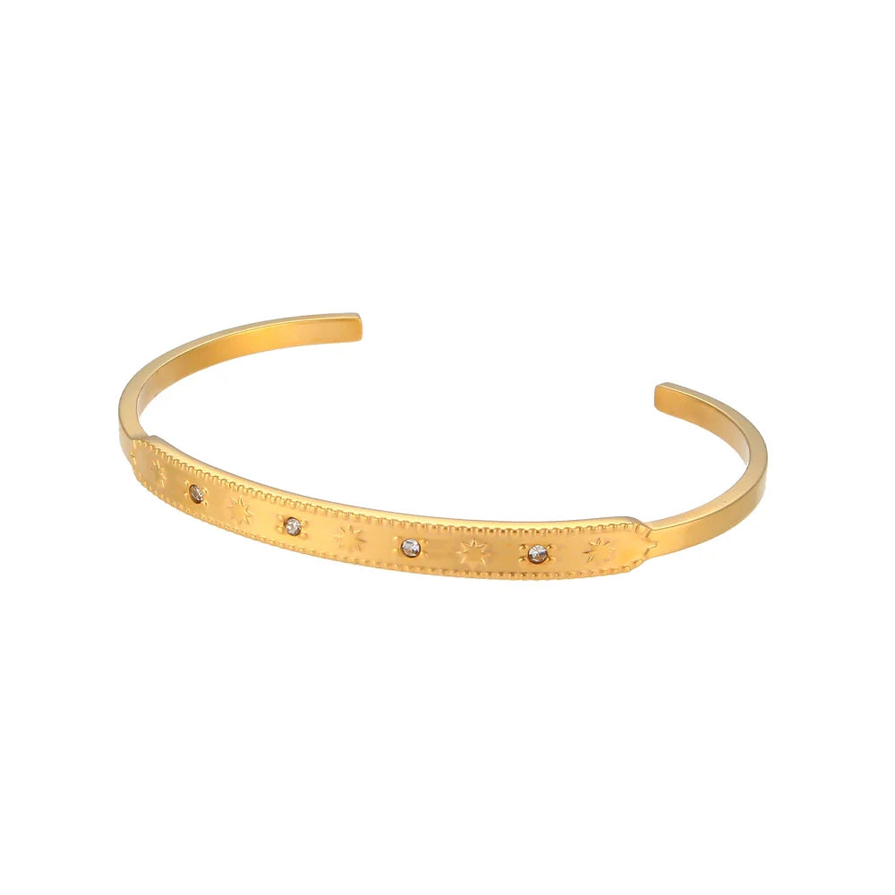 Pulseiras Clássicas em Aço Inoxidável Brilho Simples