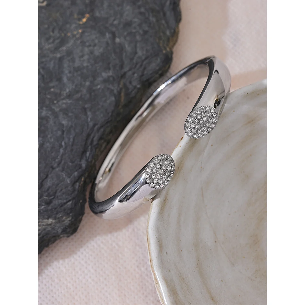 Bangle de Zircónia - Aço inoxidável