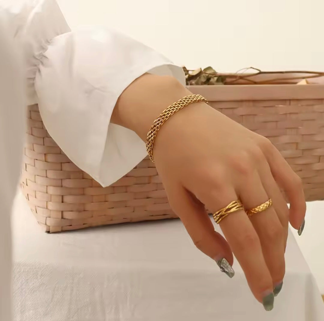Pulseira de Malha de Aço