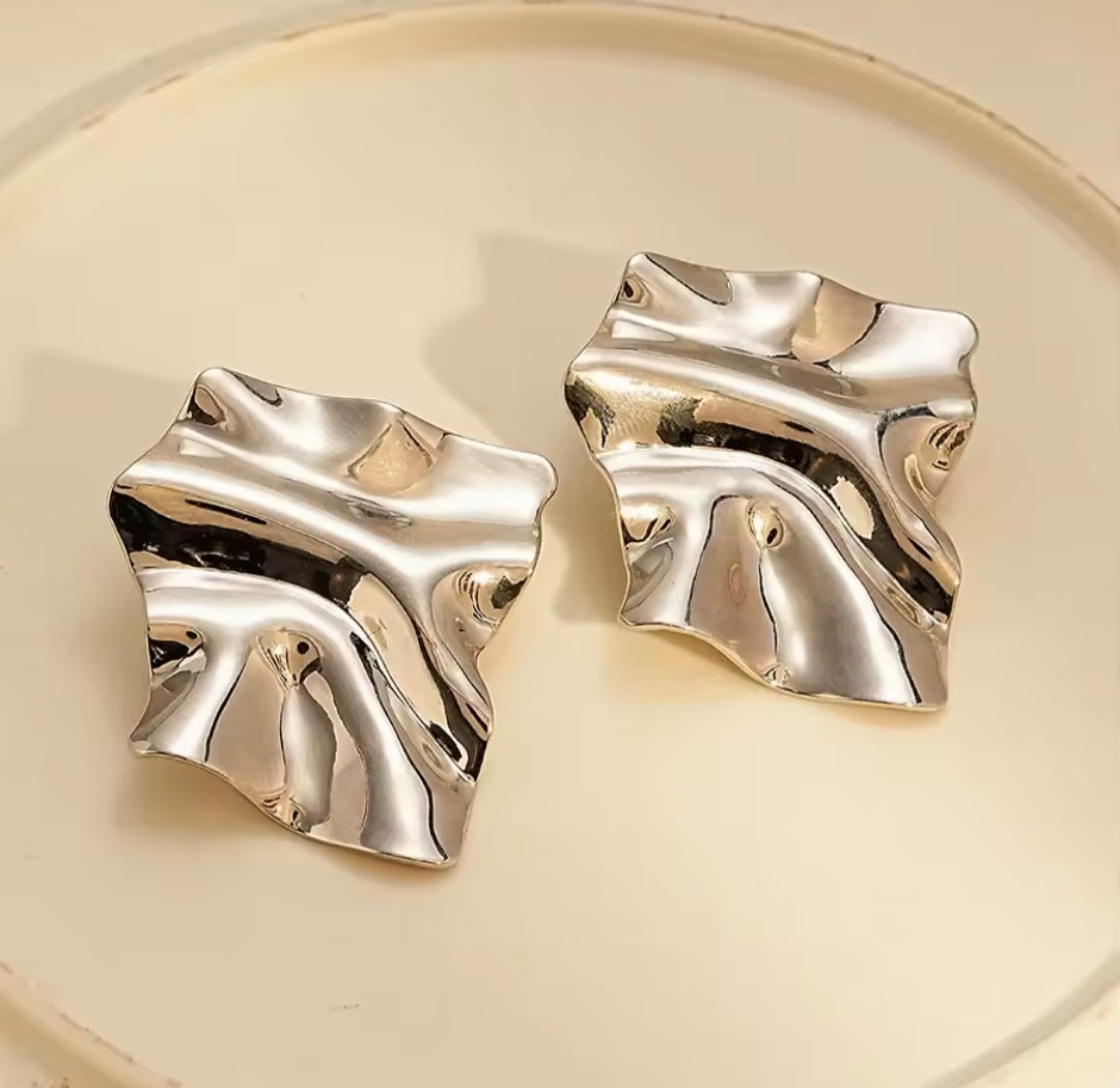 Brincos Irregulares em Aço Inoxidável