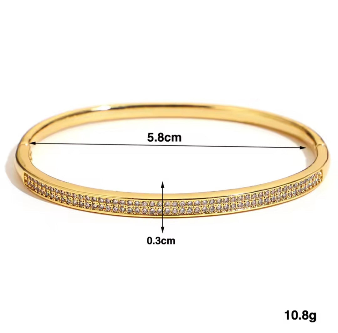 Pulseiras Rígidas Finas Brilhantes