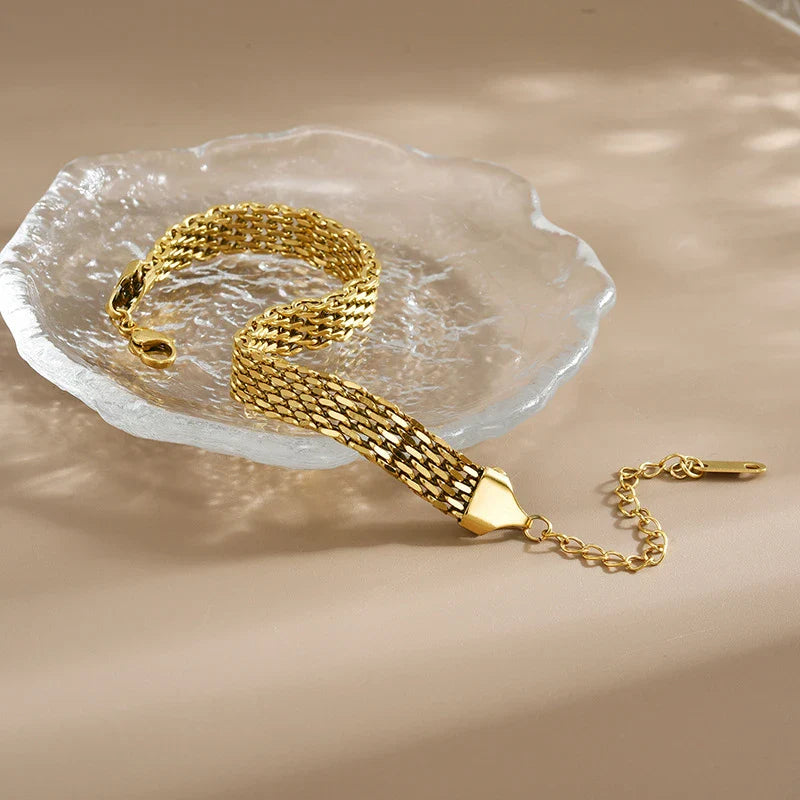 Pulseira de Malha de Aço