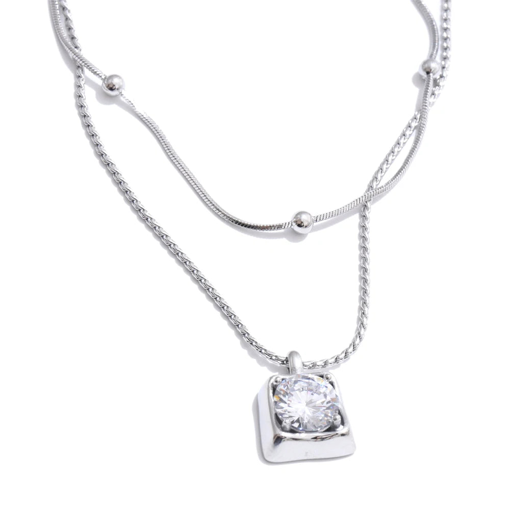 Colar Pendente de Zircónia