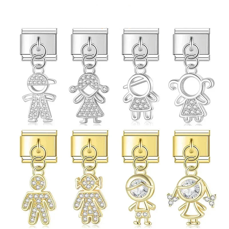 Pendente Pulseira Italiana em Aço Inoxidável