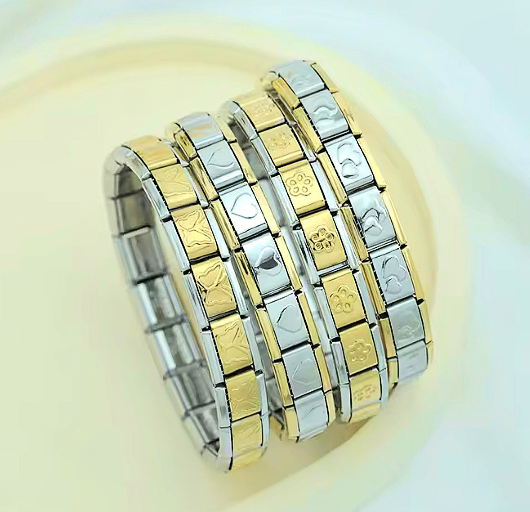 Pulseira Italiana Original em Aço Inoxidável