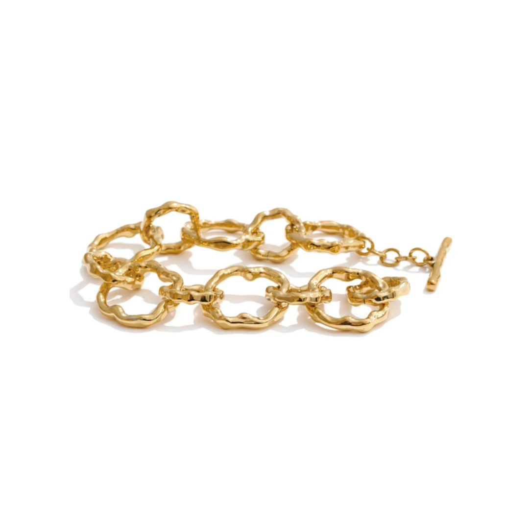 Pulseira de Corrente Elos - Aço inoxidável