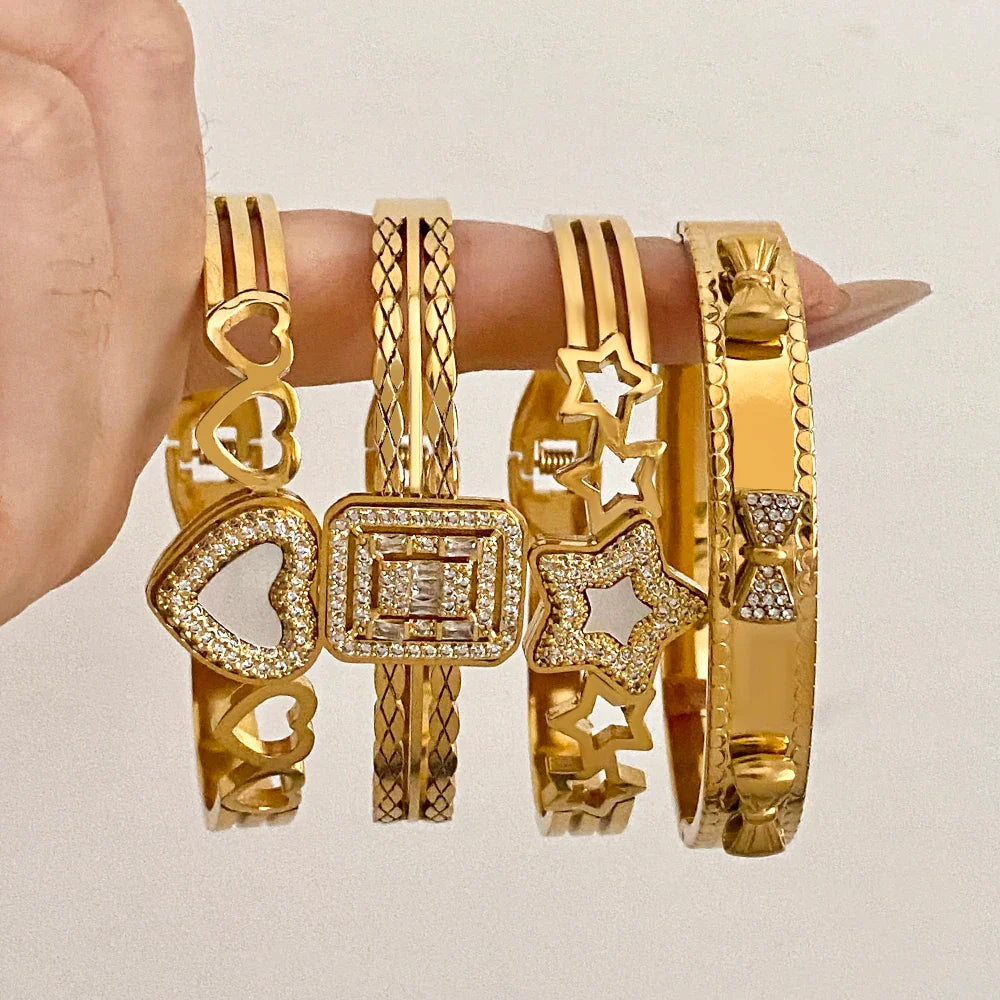Pulseiras Rígidas em Aço Inoxidável
