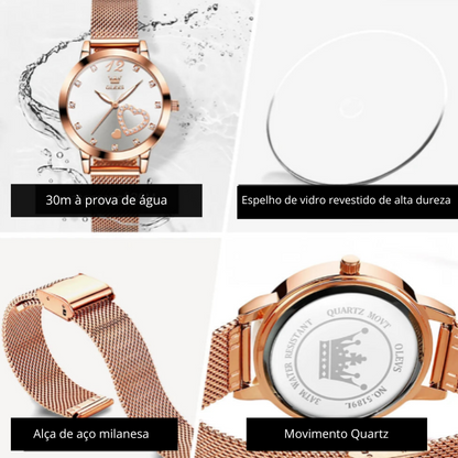 Relógio Feminino em Aço Inoxidável OLEVS