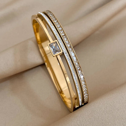 Pulseiras Rígidas Elegantes Transparente