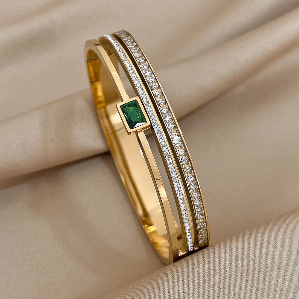 Pulseiras Rígidas Elegantes Verde