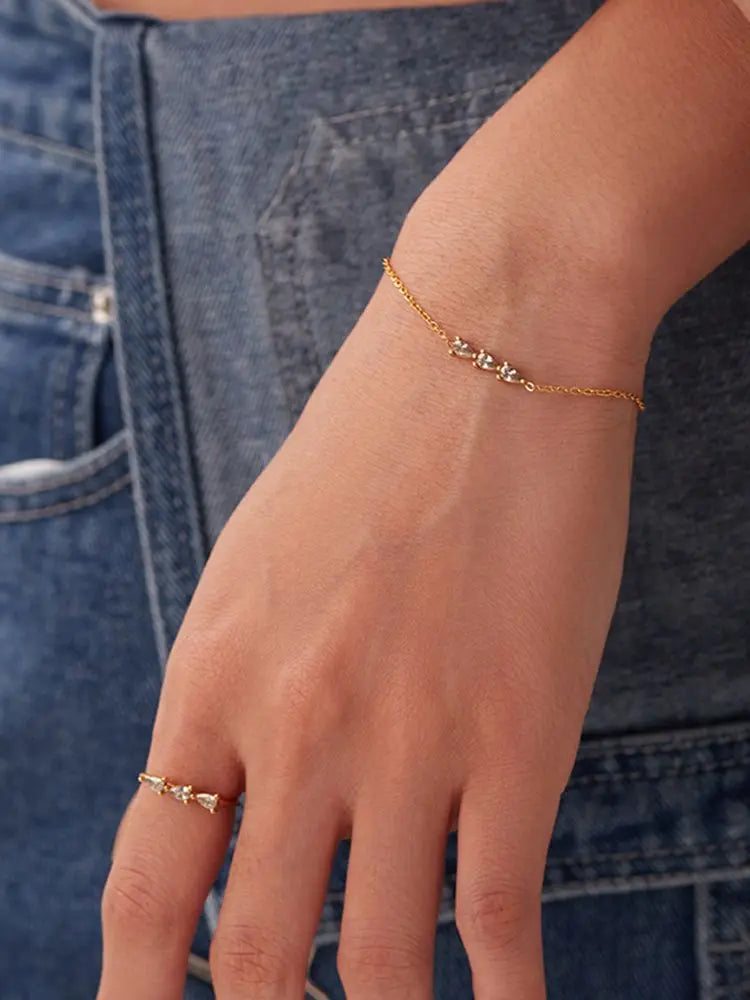 Pulseiras Brilhantes em Aço Inoxidável