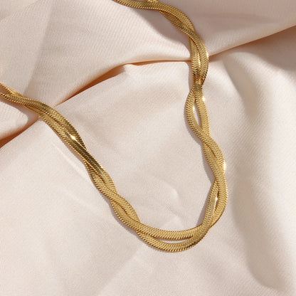 Colar e Pulseira Corrente Entrelaçada