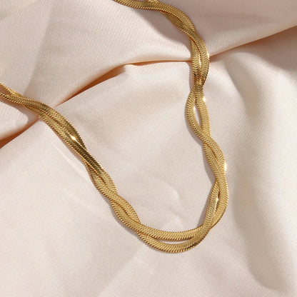 Colar Entrelaçado em Aço Inoxidável