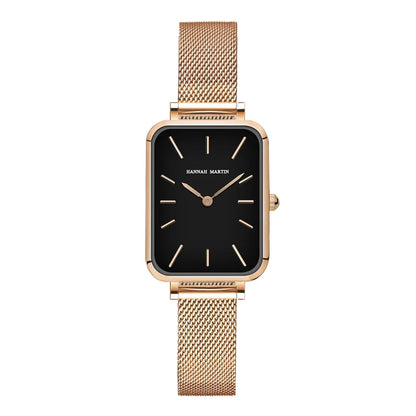 Relógio Fino em Aço Inoxidável Dourado fundo preto