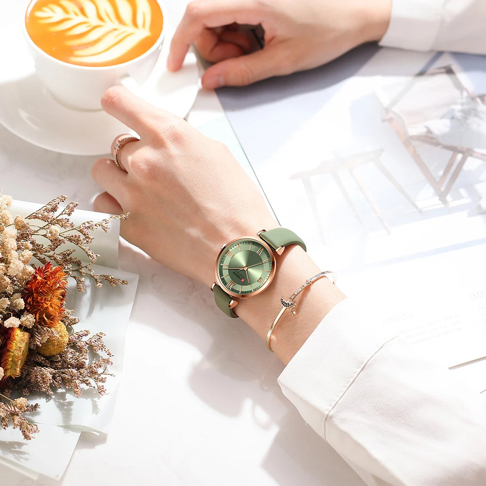 Relógio Feminino de Couro