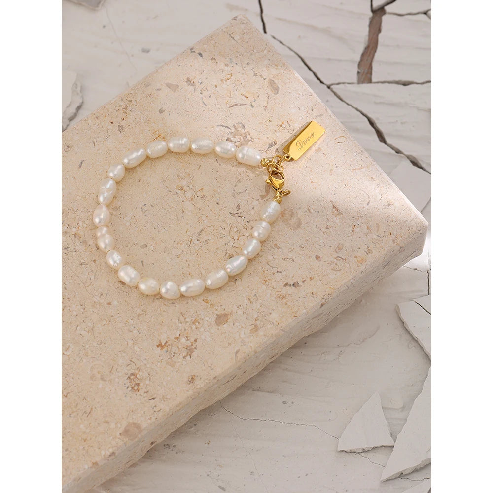 Pulseiras de Pérolas - Aço inoxidável
