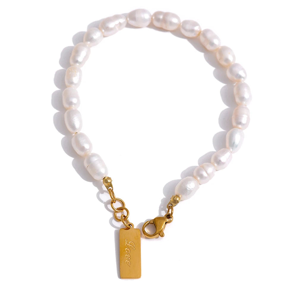 Pulseiras de Pérolas - Aço inoxidável