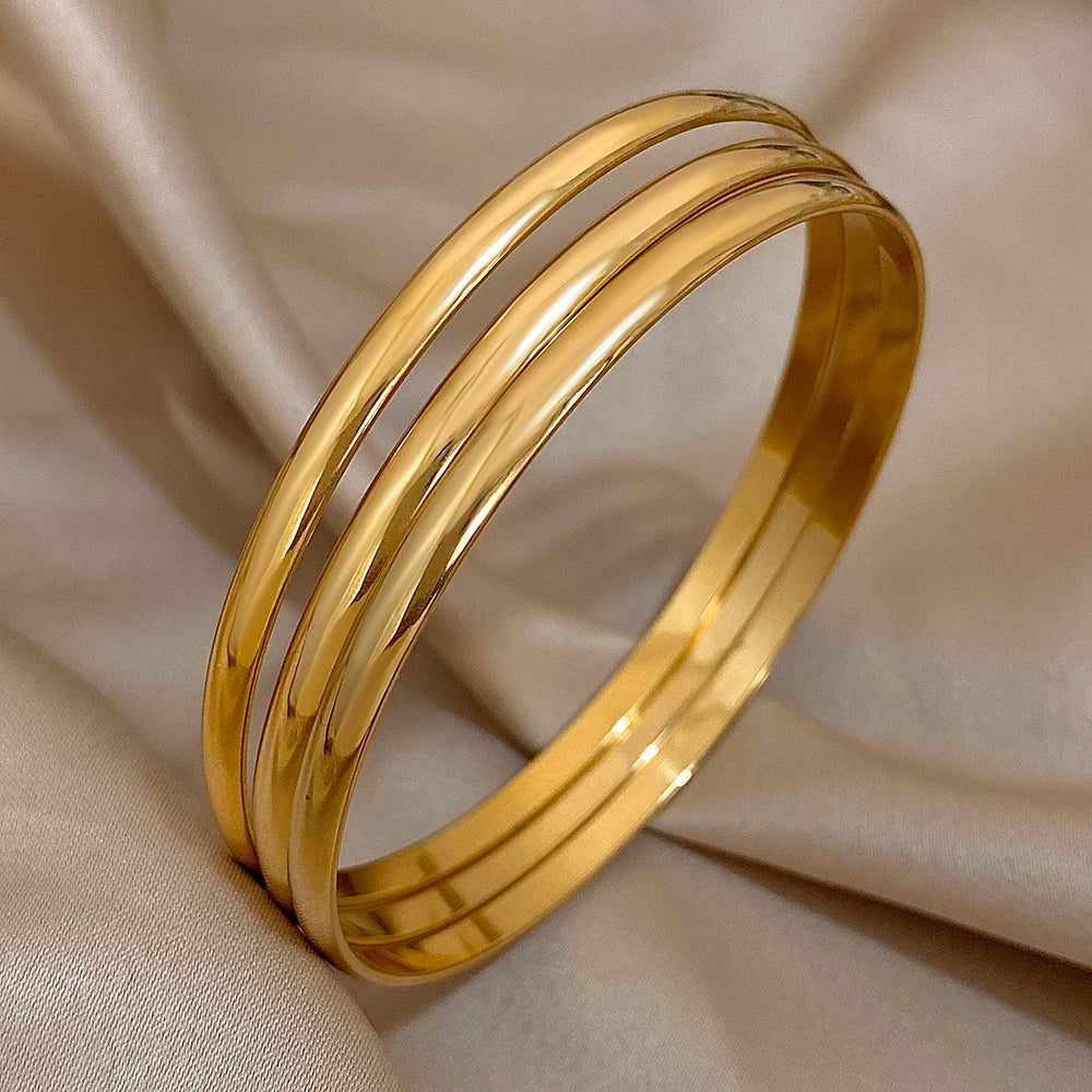 Conjunto de Pulseiras Rígidas Finas