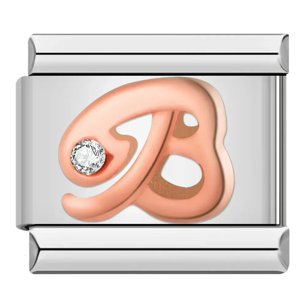 Charms Letras Pulseira Italiana B