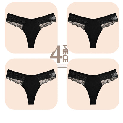 Cuecas de Renda de Algodão Pack 4PCS