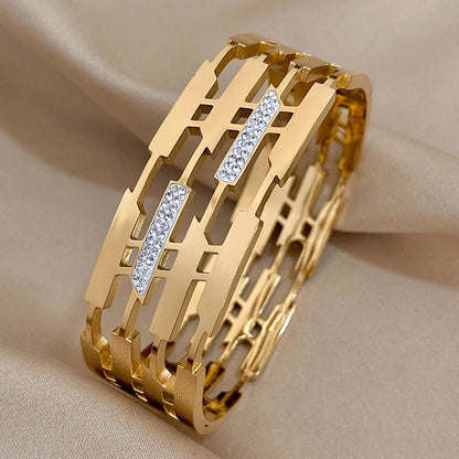 Pulseira Rígida em Aço Inox Bush Sparkle