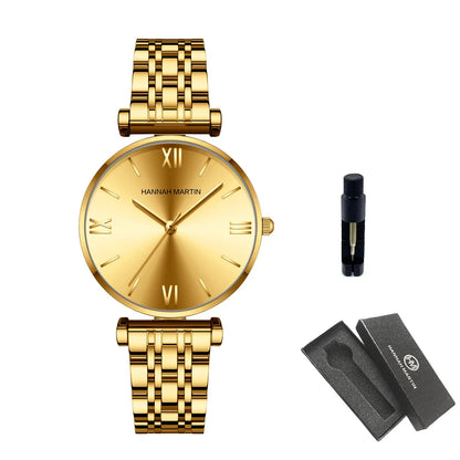 Relógio Look Moderno em Aço Inox Full Dourado