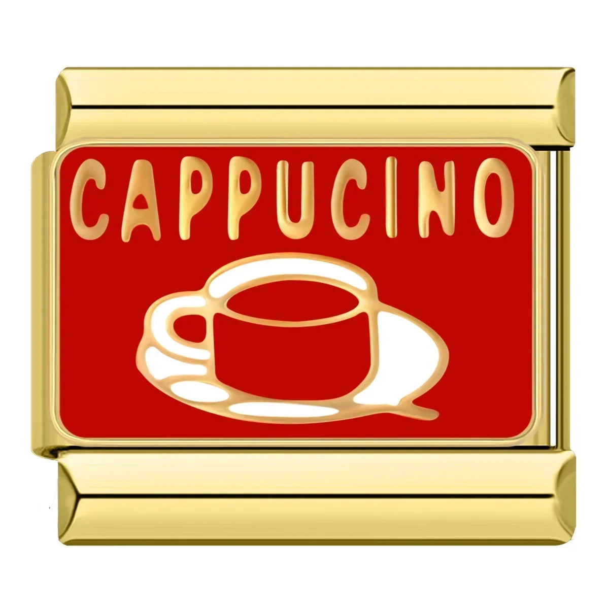 Charms Pulseira Italiana em Aço Inoxidável Cappucino