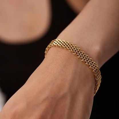 Pulseira de Malha de Aço