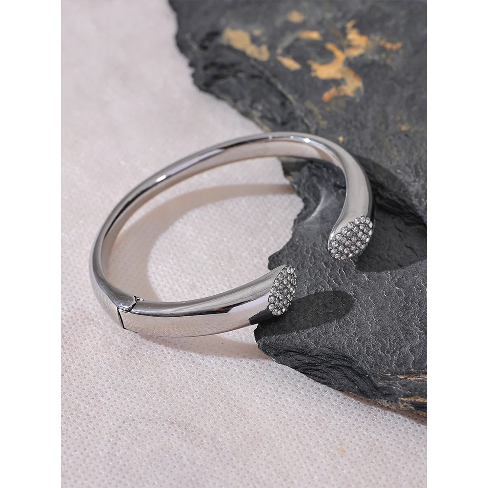 Bangle de Zircónia - Aço inoxidável