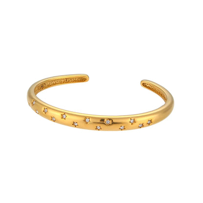 Pulseiras Clássicas em Aço Inoxidável Estrelas Brilhantes