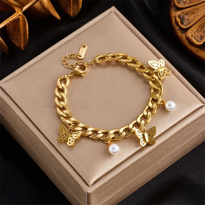 Pulseira Charm Borboletas