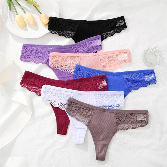 Cuecas de Renda de Algodão Pack 3PCS