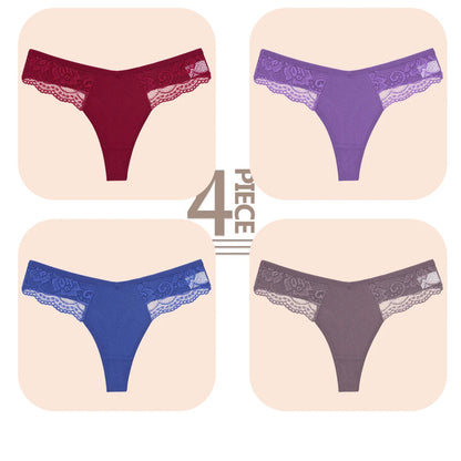 Cuecas de Renda de Algodão Pack 4PCS